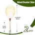 Lambswool Duster (2PCS) - 15.9 Inch Handheld Wooden Wool Duster for Cleaning Windows, Blinds, and Furniture
