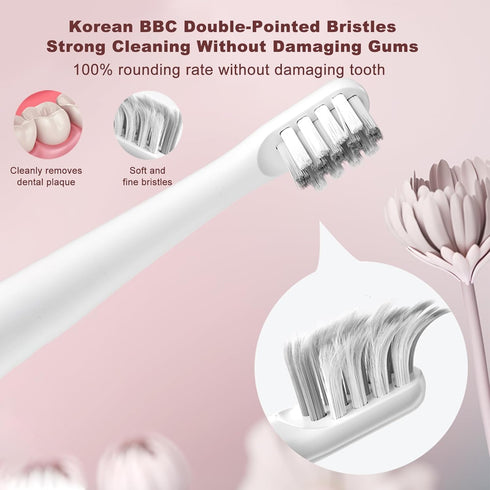 Miriam Song T501 3 Electric Toothbrush for Adults, Rechargeable Ultra Fine Soft Bristled Toothbrush, with Cleaning
