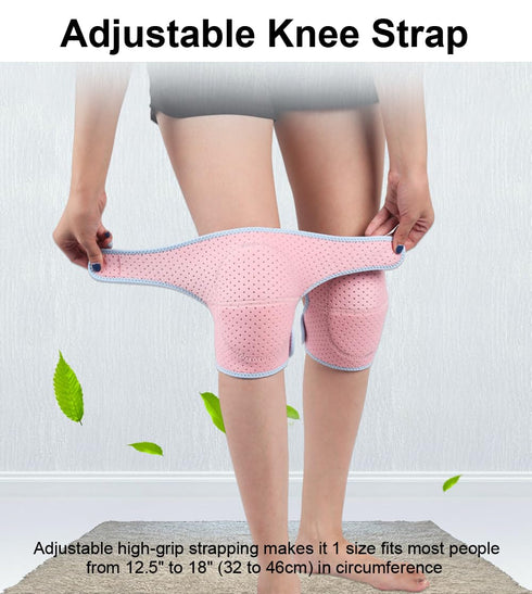 Knee Pads for Women & Men - Soft Dance Volleyball Wrestling Gear, Crash Pad Snowboarding Gear, Rose Red Soft Knee