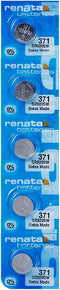Renata 371 Watch Battery SR920SW, Strip of 5 Batteries
