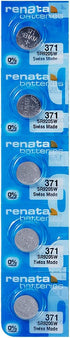 Renata 371 Watch Battery SR920SW, Strip of 5 Batteries