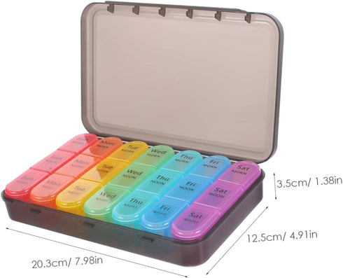 Weekly Large Capacity Pill Organizer Portable Medication Dispenser for Daily Use Moisture Travel Case for Easy Storage