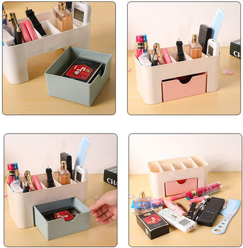 Large Capacity Makeup Organizer for Bathroom Bedroom, Cosmetic Storage Box with Drawers, Desktop Makeup Container for