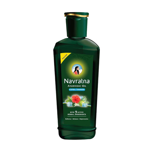 Navratna Ayurvedic Extra Cool Oil | with 9 Unique Herbal Ingredients | Relaxing