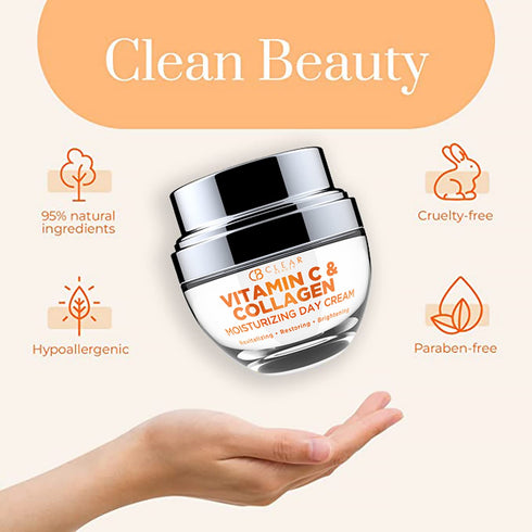 Vitamin C and Collagen Daily Face Moisturizer | Restores & Brightens Skin Tone, 2 Pack for All Skin Types
