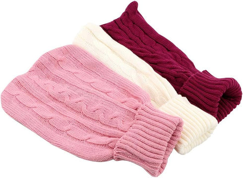 SKUZA 1 2000ml Hot Water Bottle, Winter PC Washable Removable Hot Water Bag Cover for Cold-Proof Hot Water Bottle Hand