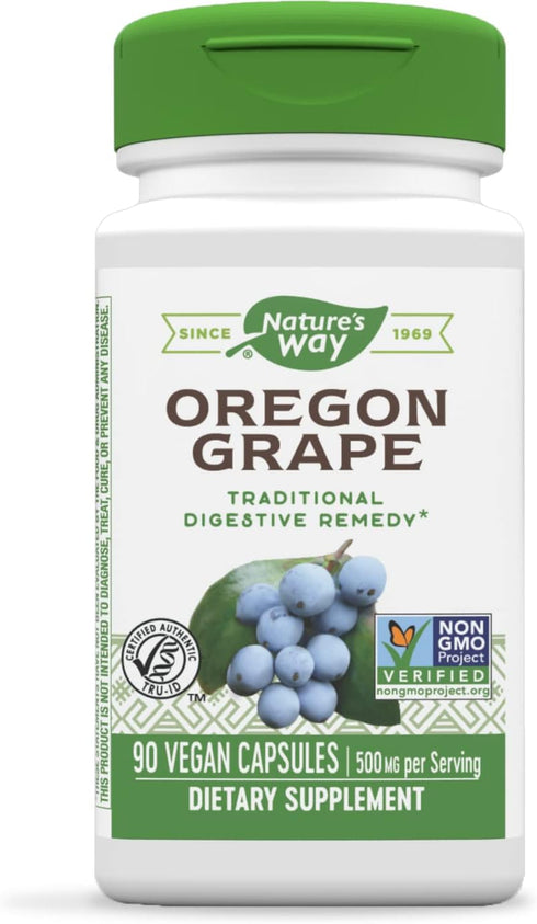 Nature's Way Oregon Grape, Traditional Digestion Remedy* Supplement, 90 Vegan Capsules