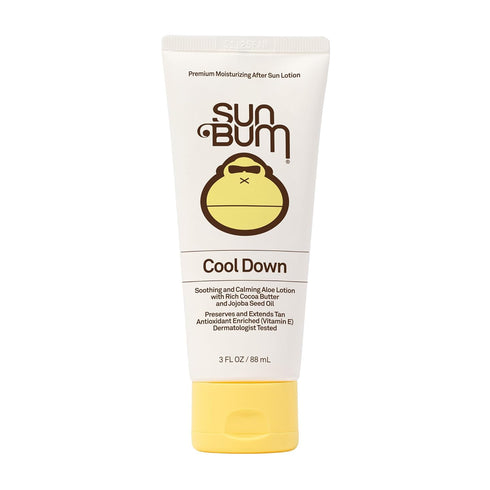 Sun Bum Cool Down Aloe Vera Lotion | Vegan After Sun Care with Cocoa Butter for Sunburn Pain Relief | 3 oz
