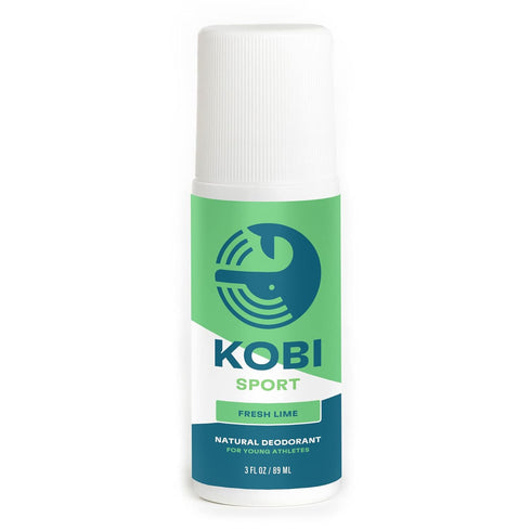 Kobi Deodorant for Teens, Kids, Boys - Natural, Aluminum-Free, Hypoallergenic, Sport Strength - Fresh Lime