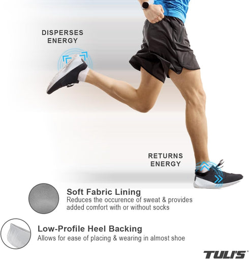 Tuli's So Soft Heavy Duty Gel Heel Cups - Cushioned Relief for Plantar Fasciitis, 1 Pair, Large