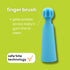 oogiebear Baby Finger Brush & Tongue Scraper, Soft Silicone, BPA-Free, Gentle Oral Care for Infants