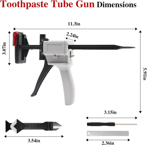 KJEYOB 2026 New Toothpaste Tube Gun,Toothpaste Tube Glue Gun Squeezing Machine,Silicone Caulk Guns,Toothpastes Guns