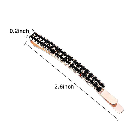 Yaomiao 16 Pieces Rhinestone Bobby Pins, Double Row Decorative Hair Clips for Women Bridal Wedding Accessories (Style A)