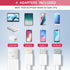 Pdoo Teeth Whitening Kit with LED Light for Sensitive Teeth, Fast Results for Brightening at Home, Teeth Whitening Gel