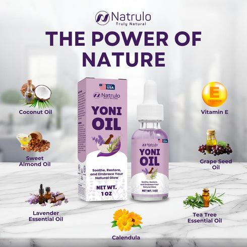 Yoni Oil Natural Feminine Oil for Women, Odor Control, Dark Spots, Ingrown Hairs & Skin Brightening pH Balanced