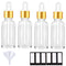 PrettyCare 4 Pack 1oz Dropper Bottles for Essential Oils - Clear Glass, Leak Proof Tincture Bottles