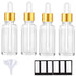 PrettyCare 4 Pack 1oz Dropper Bottles for Essential Oils - Clear Glass, Leak Proof Tincture Bottles