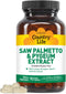 Country Life Saw Palmetto & Pygeum Extract, 90 Capsules, Prostate Health Supplement for Men's Health