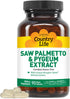 Country Life Saw Palmetto & Pygeum Extract, 90 Capsules, Prostate Health Supplement for Men's Health