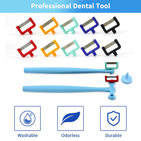 Complete IPR Kit for Orthodontic Treatment, Interproximal Enamel Reduction Set with Manual Handpiece and Polishing
