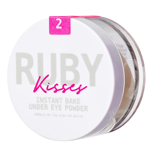 Ruby Kisses Instant Bake Undereye Powder, Vegan Cruelty Free for Brightening Eyes and Smudge-Free Makeup