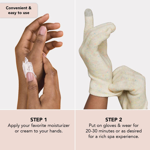 Kitsch Moisturizing Gloves Overnight for Dry Hands Treatment, Soft Hydrating Gel Spa Gloves for Women & Men