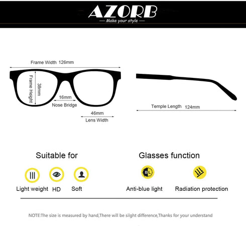 AZorb 2Pack Kids Blue Light Blocking Glasses for Boys & Girls, Unbreakable Computer Screen Glasses