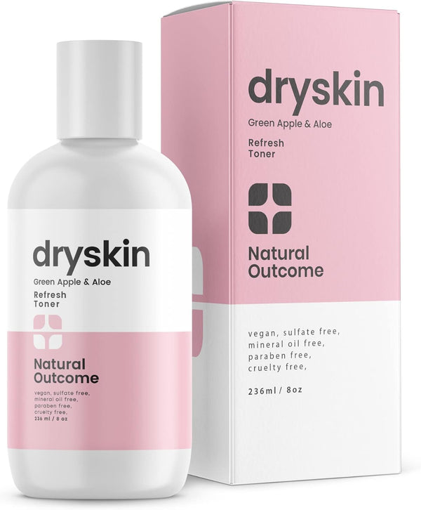 Natural Outcome Skincare Hydrating Face Toner for Dry Skin, Witch Hazel, Green Apple & Aloe Vera Facial Astringent 8 oz