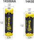 TRENDBOX 14430 3.2V 450mAh LiFePo4 Rechargeable Solar Batteries, 12 Pack