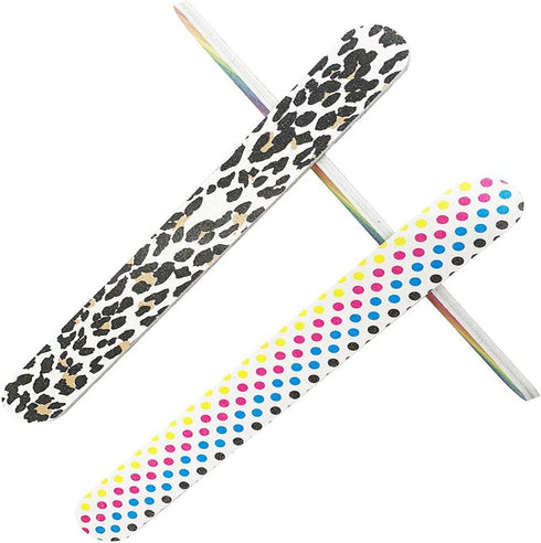 Nail File 10 PCS Professional Double Sided 100/180 Grit, Colorful Emery Board Manicure Pedicure Tool