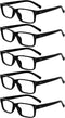 Eyekepper Vintage Reading Glasses for Men - 5 Pack with Spring Hinges Classic Readers