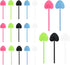 Honbay 100PCS 4 Inch Assorted Color Mini Plastic Shovel Spoons Disposable Love Heart Shaped Spoon Ice Cream Dessert