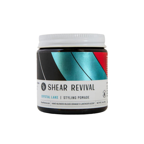 Shear Revival Crystal Lake Cream Pomade | Men's Hair Styling Medium Hold | 3.4oz - Natural Finish with Aloe Leaf Juice