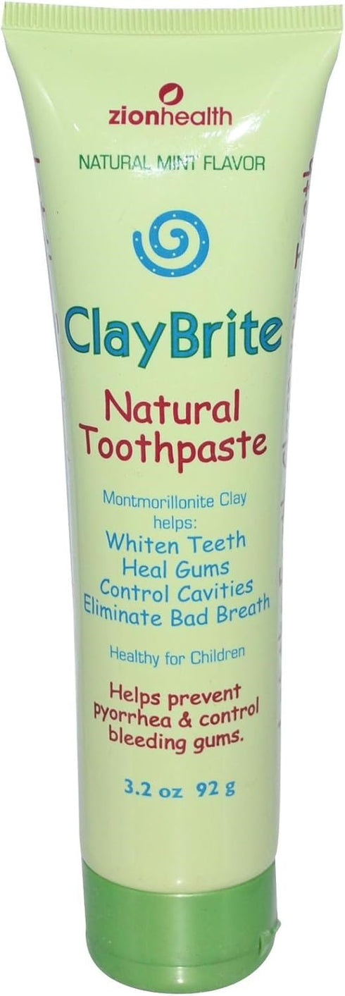 Tpste, Claybrite Natural by Zion Health - 4 Oz, 2 Pack