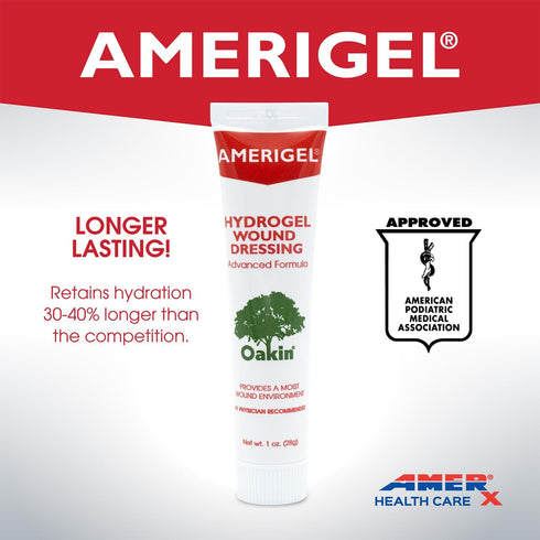 AMERIGEL Hydrogel Wound Dressing, 1 oz. - Moisture-Rich Healing for Dry Wounds