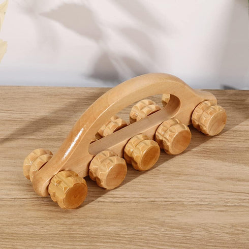 Healifty Wooden Massage Roller Ball Handheld Muscle Relief Tool for Back Neck Legs Portable Massager for Relief