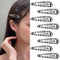 Zebra Print Hair Snap Clips, Black and White Trendy Metal Barrettes for Women Girls, 8 PCS
