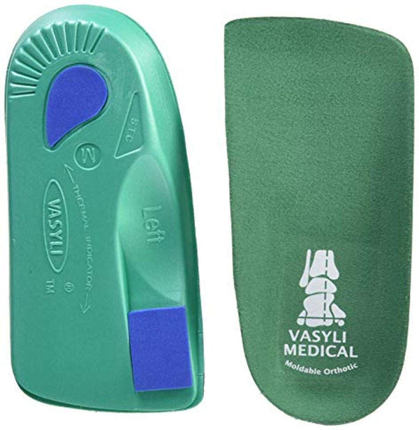 11 Custom Insoles, Green, Medium, Effective Pain Relief for Elderly, Diabetic & Arthritic Patients, Heat Moldable