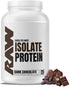 RAW Whey Isolate Protein Powder - Dark Chocolate, 100% Grass-Fed Sports Nutrition for Muscle Growth & Recovery, 25