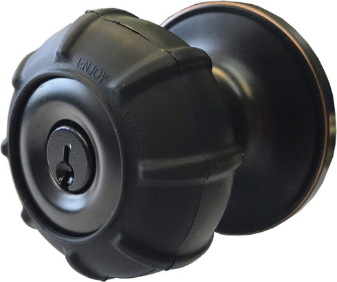 Enjoy Cover - Silicone Door Knob Grips Nonslip Maximum Grip for Arthritis & Senior Living Aids, 4 Pack (Black)