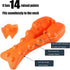 Trapezius Trigger Point Massager, Neck Back Pressure Point Reliever, Tension Headache Relief Tool (Orange)