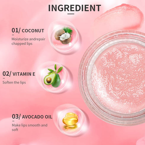 Lip Scrub, Dr.YIMAN Sugar Lip Exfoliator, Moisturizer for Dry and Chapped Lips, Anti-Aging Lip Care Products