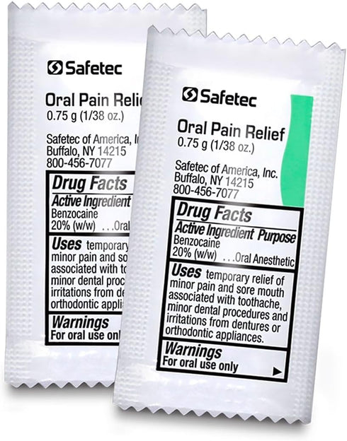 Oral Pain Relief, 0.75 Gram Packets - Box of 144