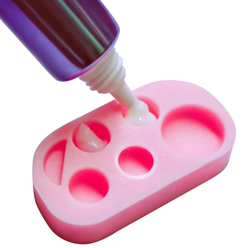 Lash Lift Brow Lamination Palette, DIY Eyelash Eyebrow Lifting Tray for Home Salon Use - 1000 Applications, Pink Black