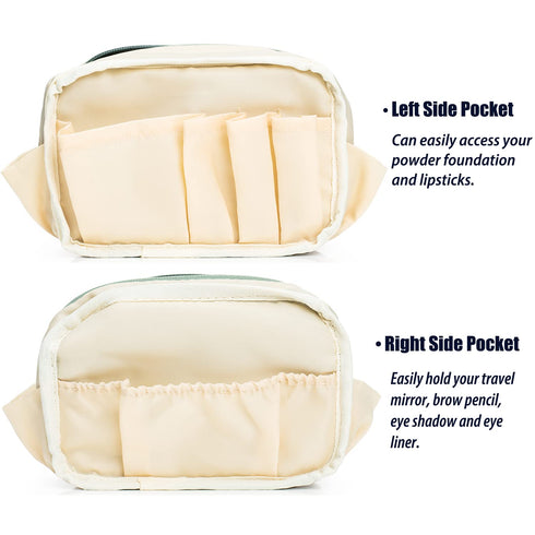 Hekyip Rectangular Beauty Bag, Portable Waterproof Cosmetic Pouch for Girls Women, Small Travel Makeup Bag (Rectangular