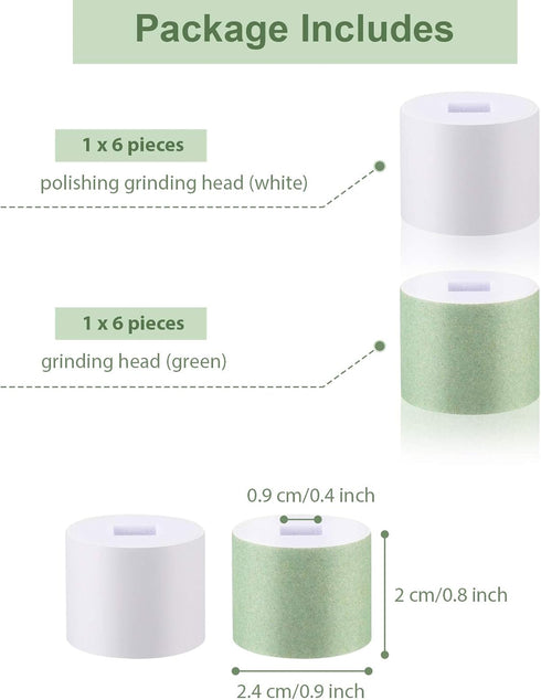 Maitys 12 Pieces Nail Buffer Refills, Electric Manicure Pedicure Tool Replacement Rollers for Filing, Buffing, Shining