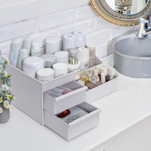 Makeup Organizer with Drawers, Bathroom Storage for Skincare and Vanity, Countertop Makeup Organizer