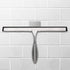 Simtive 14-Inch Shower Squeegee Set, Includes Hook and Adhesive Hook for Shower Doors, Mirror, Window, Silver