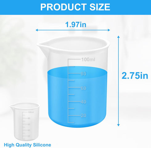4pcs Laundry Detergent Measuring Cup, Washable Detergent Cup for Liquid Detergent, Silicone Laundry Cup, No More Mess