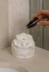 Z Zenstone Zenstone White Ceramic Peony Aroma Diffuser Elegant Home Dcor Flower Design, Add Essential Oils for Natural
